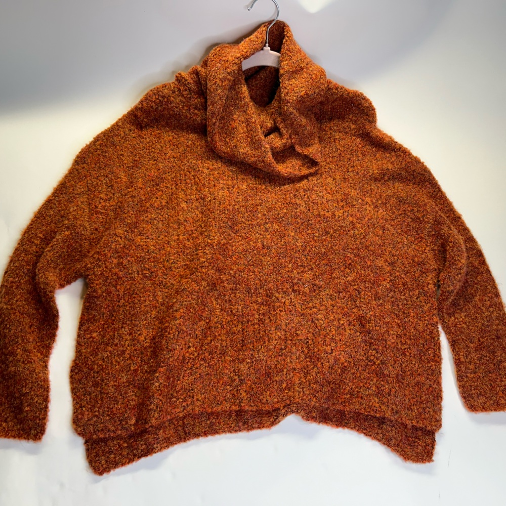 Newbury Kustom Cowl Neck Oversized Cropped Sweater M L - Picture 10 of 11